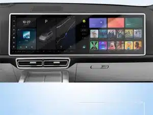 Силиконовая накладка на рамку переднего монитора Lixiang L6, Белого цвета, 2024