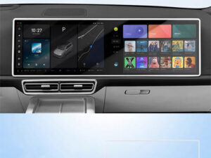 Силиконовая накладка на рамку переднего монитора Lixiang L7, L8, Белого цвета, 2024