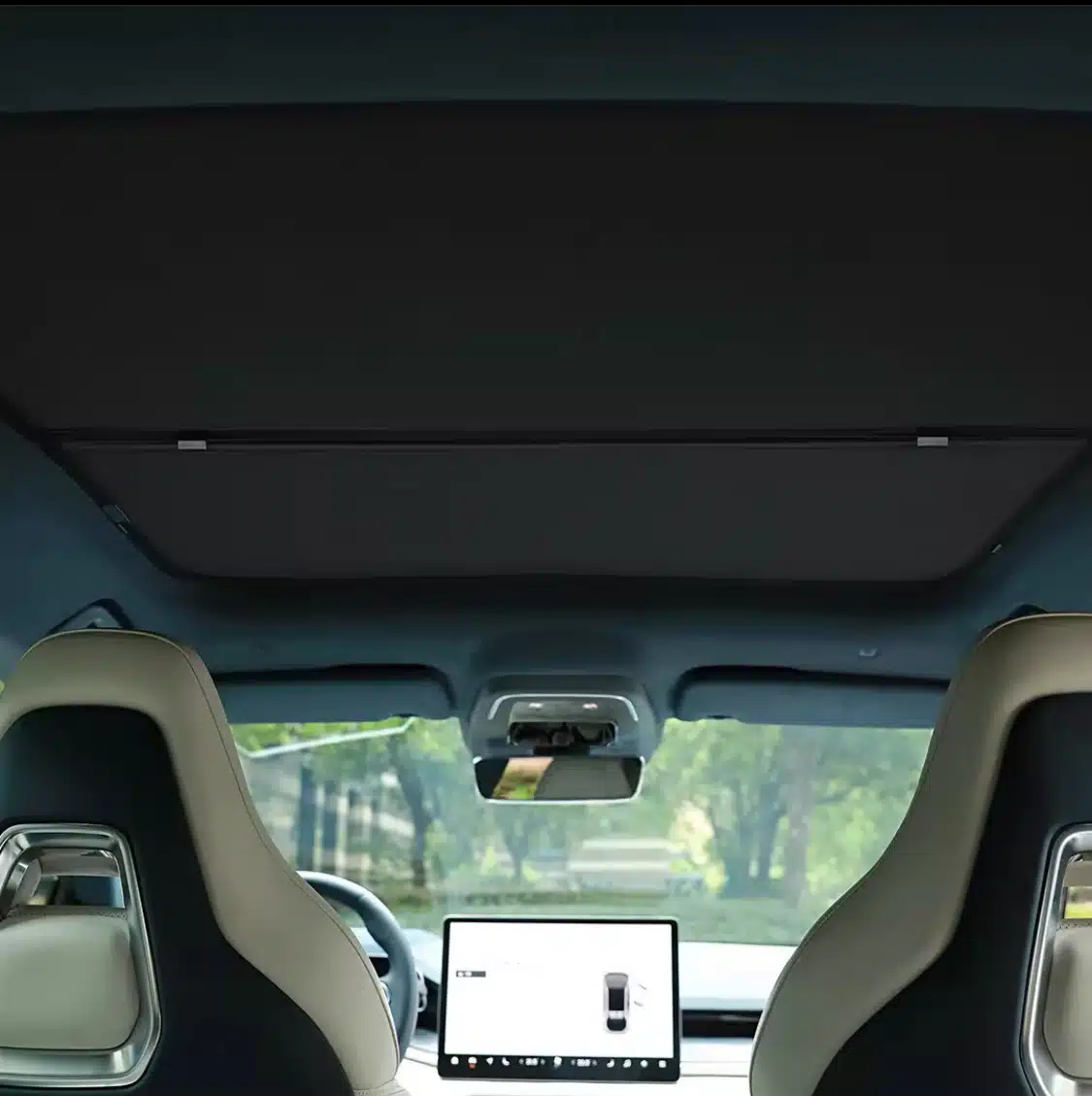 Солнцезащитная шторка на панораму Zeekr 001, 2 составная