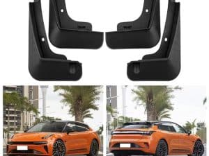 Брызговики Zeekr 001, с логотипом, черного цвета, 2023 год