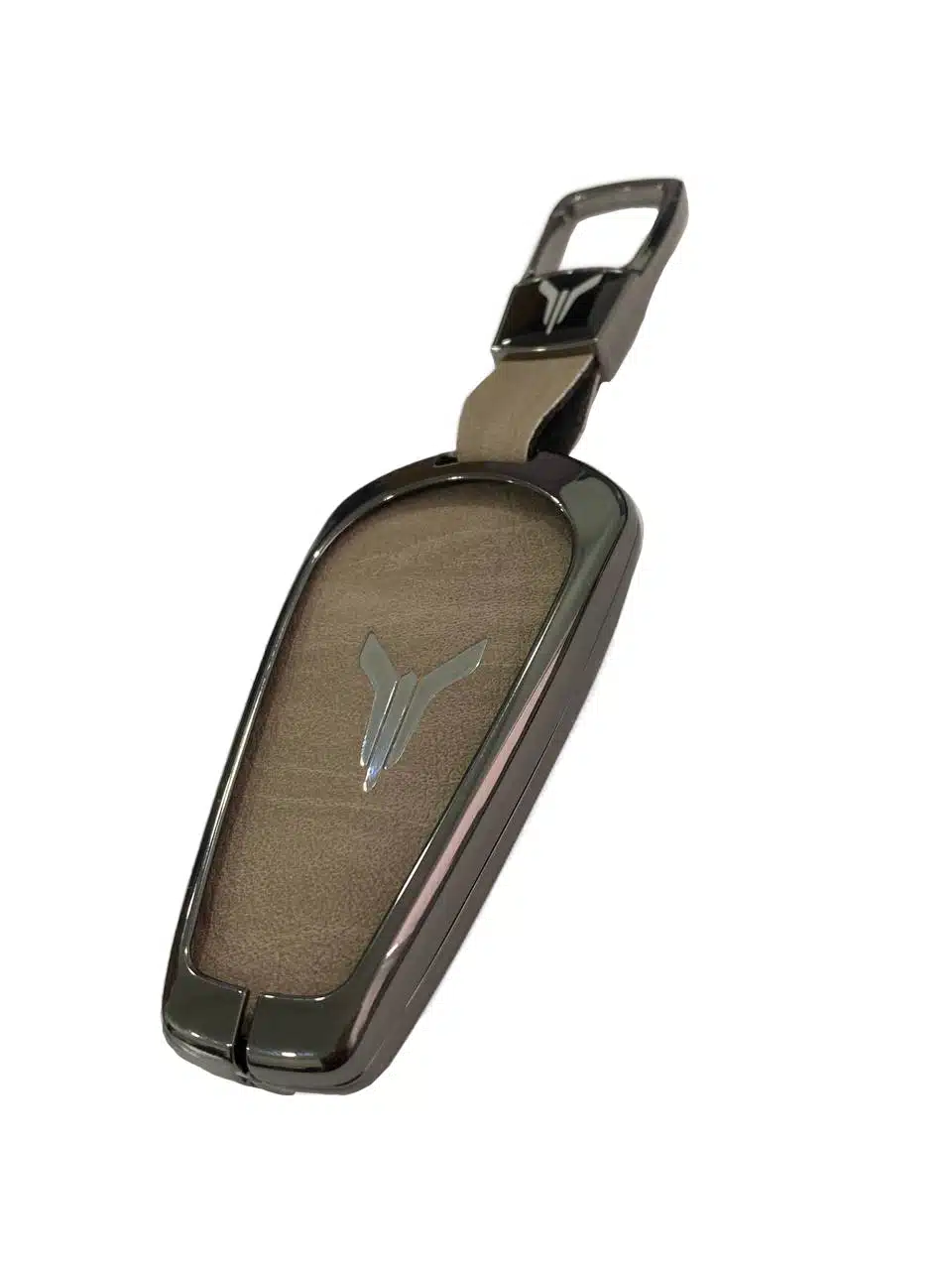 Противоударный, защитный чехол для смарт ключа Voyah Free, бежевого цвета
