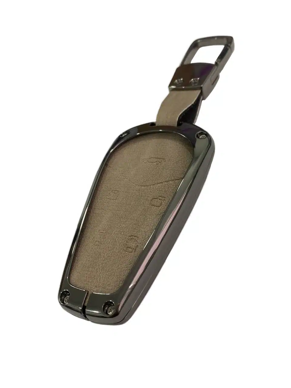 Противоударный, защитный чехол для смарт ключа Voyah Free, бежевого цвета
