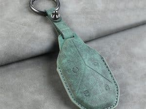 Чехол для смарт ключа BYD Leopard, зеленого цвета, материал нубук