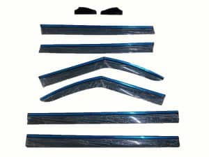 Ветровики, дефлекторы Zeekr 009, прозрачные с хромом