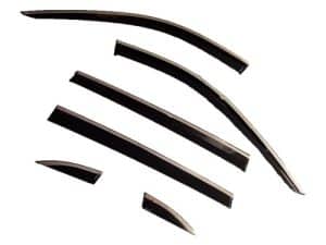 Ветровики, дефлекторы Tank 500 прозрачные с хромом