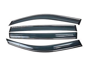 Ветровики, дефлекторы Volkswagen ID.6, прозрачные с хромом