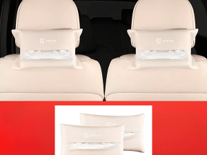 Автомобильная салфетница, держатель для салфеток Zeekr, из эко кожи, бежевого цвета, 2 шт.