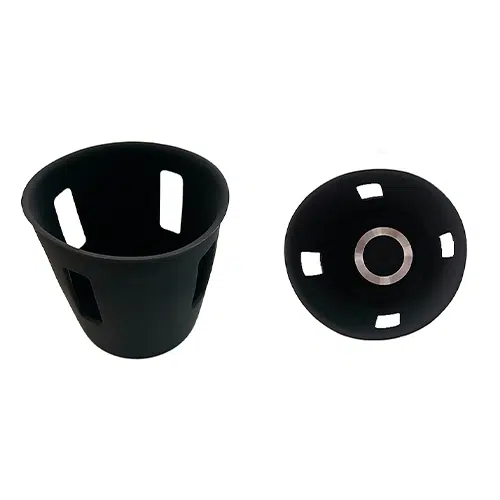 Силиконовые вставки в подстаканники переднего ряда Lixiang L6, L7, L8, L9, черного цвета, комплект 2 шт