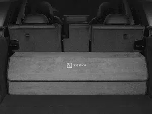 Замшевый складной органайзер, ящик в багажник Zeekr, серого цвета