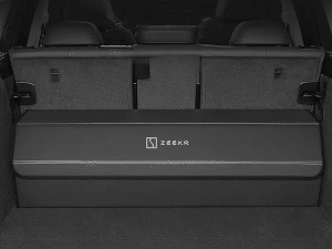 Кожзамовый складной органайзер, ящик в багажник Zeekr, черного цвета