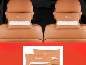 Автомобильная салфетница, держатель для салфеток Zeekr, из эко кожи, коричневого цвета, 2 шт.