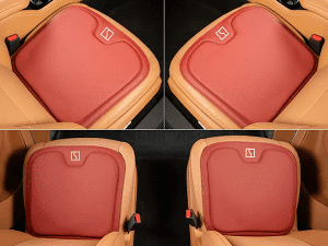 Комплект накидок, накладок на сиденье Zeekr, бордового цвета