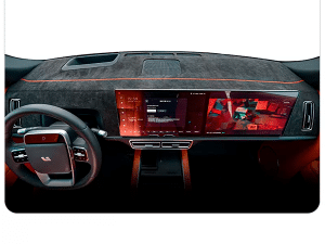 Накидка, накладка на переднюю панель, "торпедо" Lixiang L7, с оранжевой строчкой