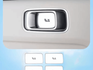 Комплект защитных накладок на дверные ручки, Lixiang L7, L8, L9, серебристого цвета