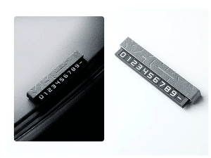 Автовизитка, авто табличка Zeekr, из серой алькантары