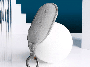 Чехол для смарт ключа Lixiang, серого цвета, алькантара