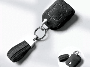 Чехол для смарт ключа Zeekr, черного цвета, алькантара