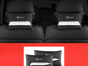 Автомобильная салфетница, держатель для салфеток Zeekr, из эко кожи, черного цвета, 2 шт.