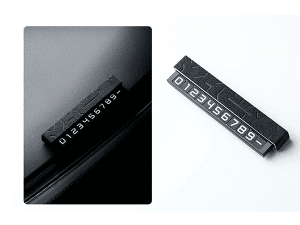 Автовизитка, авто табличка Zeekr, из черной алькантары