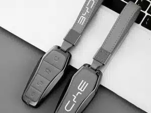 Противоударный, защитный чехол для смарт-ключа BYD, Серого цвета