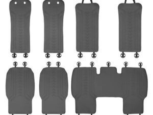 Чехлы на сиденье из эко кожи Lixiang L6, L7, черного цвета, из 7 элементов, рест