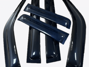 Ветровики, дефлекторы BYD Leopard 5, черные, без хрома, с логотипом