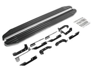 Порог-площадка "Premium" A180ALP + комплект крепежа, RIVAL, Kia Soul 2019, Kia Seltos 2019