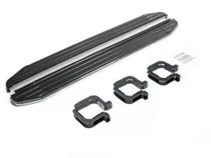 Порог-площадка "Premium-Black" A173ALB + комплект крепежа, RIVAL, Mitsubishi Pajero Sport 2008-2013-