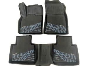 Оригинальные двухслойные полики, коврики в салон Geely Monjaro, Черного цвета