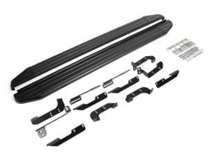 Порог-площадка "Premium-Black" A180ALB + комплект крепежа, RIVAL, Kia Sportage 2021-, V - 2.5, Hyundai Tucson 2021-, Hyundai Santa Fe 2021-