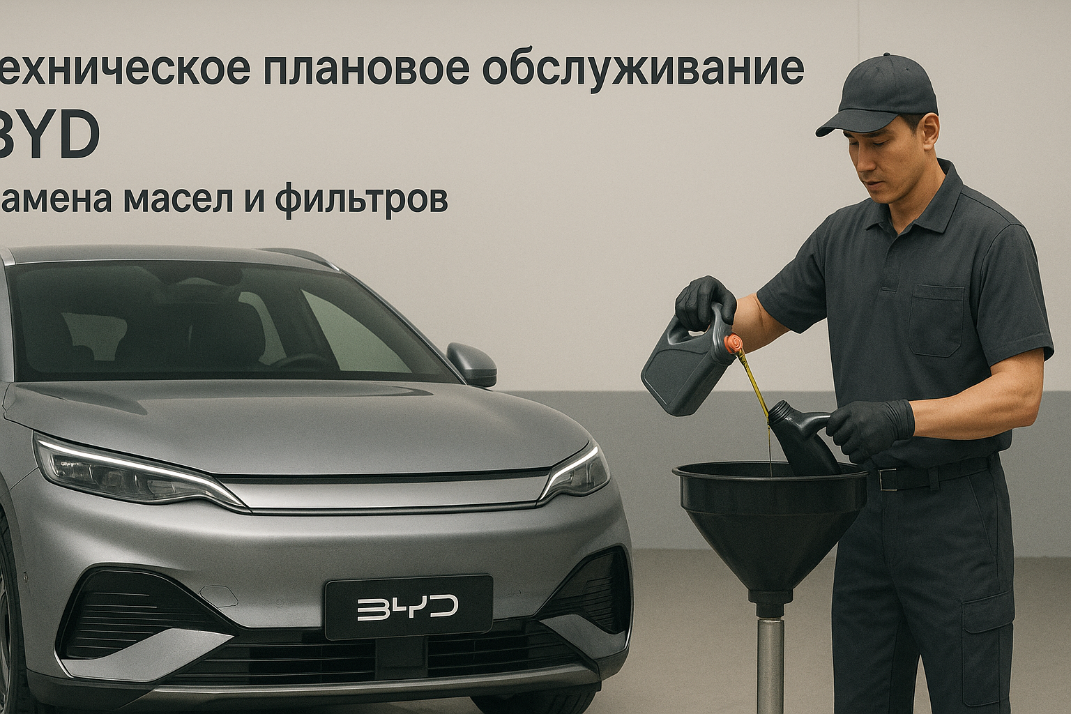 Замена масла BYD в Алматы