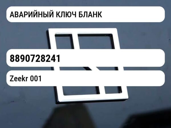 АВАРИЙНЫЙ КЛЮЧ БЛАНК