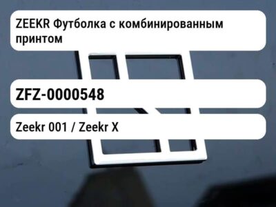 ZEEKR Футболка с комбинированным принтом (черная) M