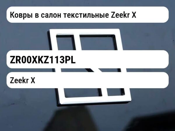 Ковры в салон текстильные Zeekr X