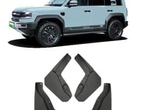 Брызговики BYD Leopard 5, черного цвета, для выдвижных порогов