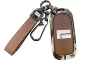 Противоударный, защитный чехол для смарт-ключа Polar Stone из эко кожи, коричневого цвета