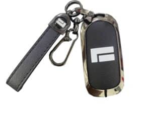 Противоударный, защитный чехол для смарт-ключа Polar Stone из эко кожи, черного цвета