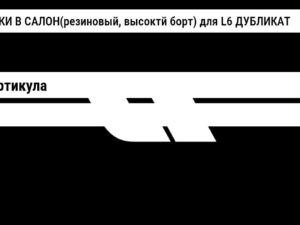 КОВРИКИ В САЛОН(резиновый, высоктй борт) для L6 ДУБЛИКАТ Lixiang