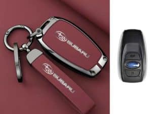 Противоударный, защитный чехол на смарт ключ Subaru, бардовый