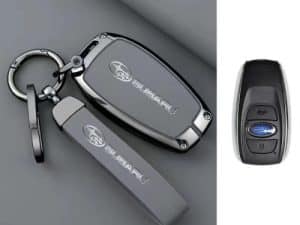 Противоударный, защитный чехол на смарт ключ Subaru, серый