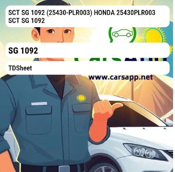 Honda Civic SCT SG 1092 (25430-PLR003) HONDA 25430PLR003 SCT SG 1092 SG