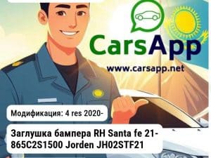 Hyundai Santa Fe Заглушка бампера RH Santa fe 21- 865C2S1500 JH02STF21019BR JH02STF21019BR 4 res