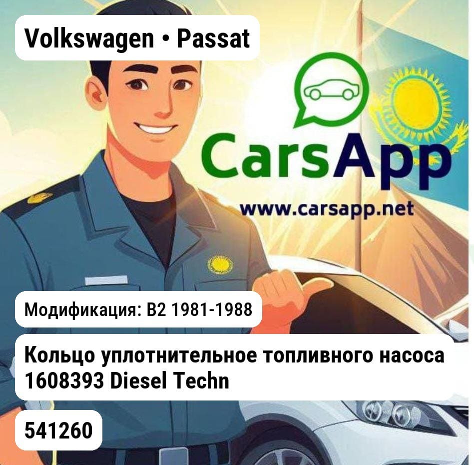 Volkswagen Passat Кольцо уплотнительное топливного насоса 1608393 Diesel Technic 541260 541260 B2