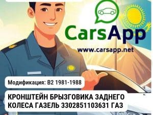Volkswagen Passat КРОНШТЕЙН БРЫЗГОВИКА ЗАДНЕГО КОЛЕСА ГАЗЕЛЬ 3302851103631 ГАЗ 3302851103631 3302851103631 B2