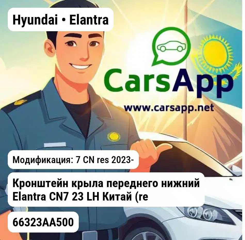 Hyundai Elantra Кронштейн крыла переднего нижний Elantra CN7 23 LH Китай (res)- 66323AA500 Hyundai/KIA 66323AA500 66323AA500 7 CN res