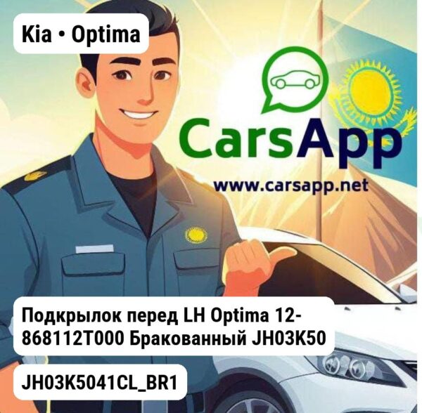 Kia Optima Подкрылок перед LH Optima 12- 868112T000 Бракованный JH03K5041CL_BR1