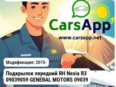 Chevrolet Aveo Подкрылок передний RH Nexia R3 09039059 GENERAL MOTORS 09039059 09039059 2015-