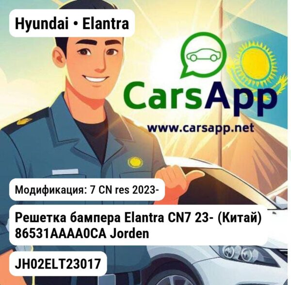 Hyundai Elantra Решетка бампера Elantra CN7 23- (Китай) 86531AAAA0CA JH02ELT23017 JH02ELT23017 7 CN res