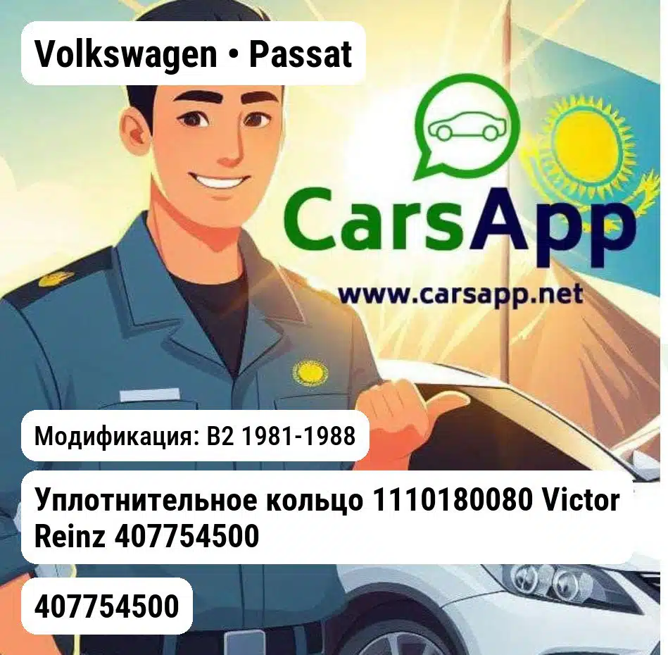 Volkswagen Passat Уплотнительное кольцо 1110180080 Victor Reinz 407754500 407754500 B2