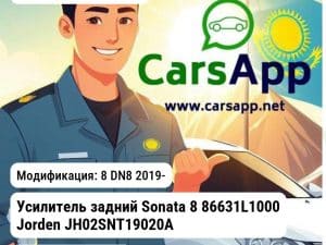 Hyundai Sonata Усилитель задний Sonata 8 86631L1000 JH02SNT19020A JH02SNT19020A 8 DN8